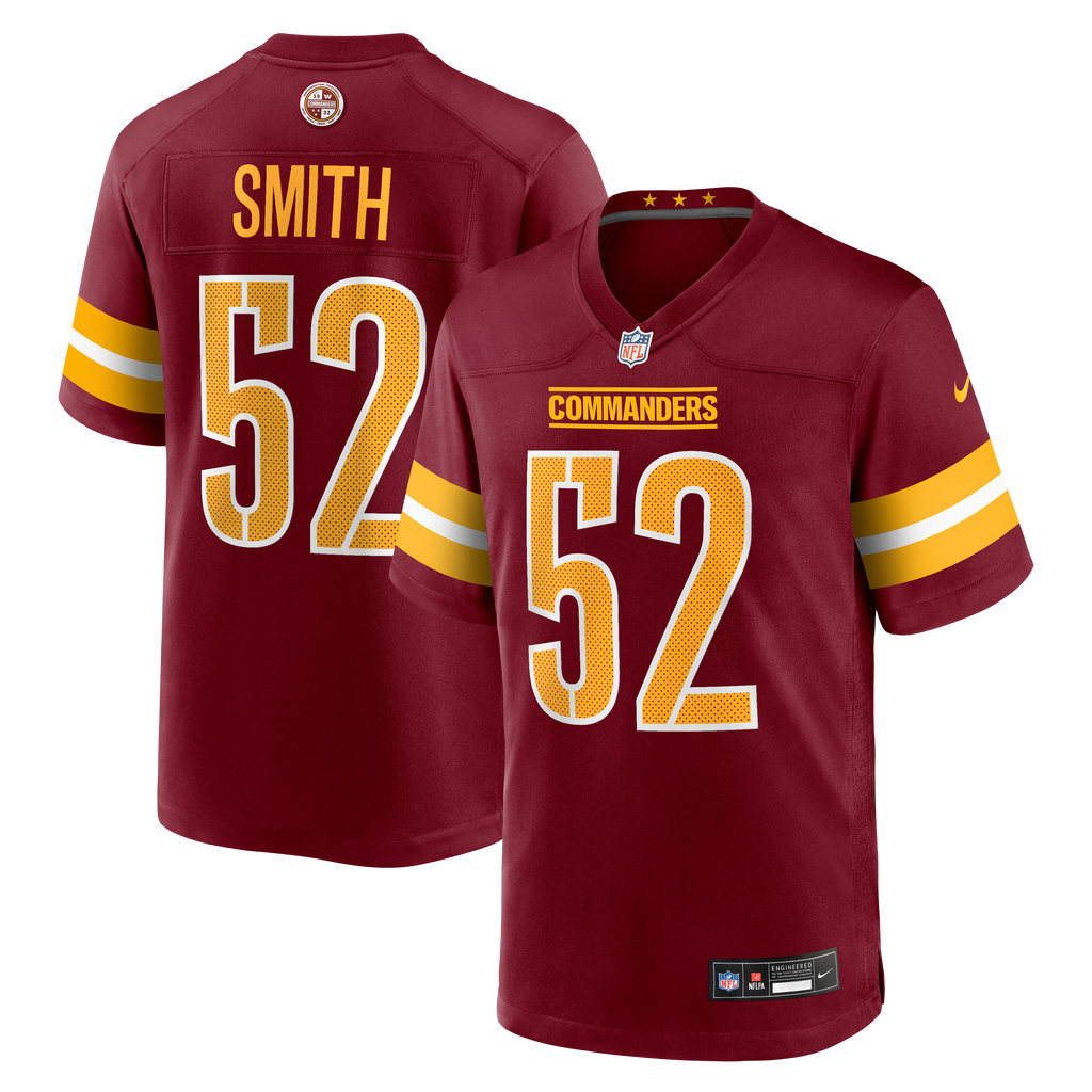 Washington Commanders Preston Smith Burgundy Team Game Jersey
