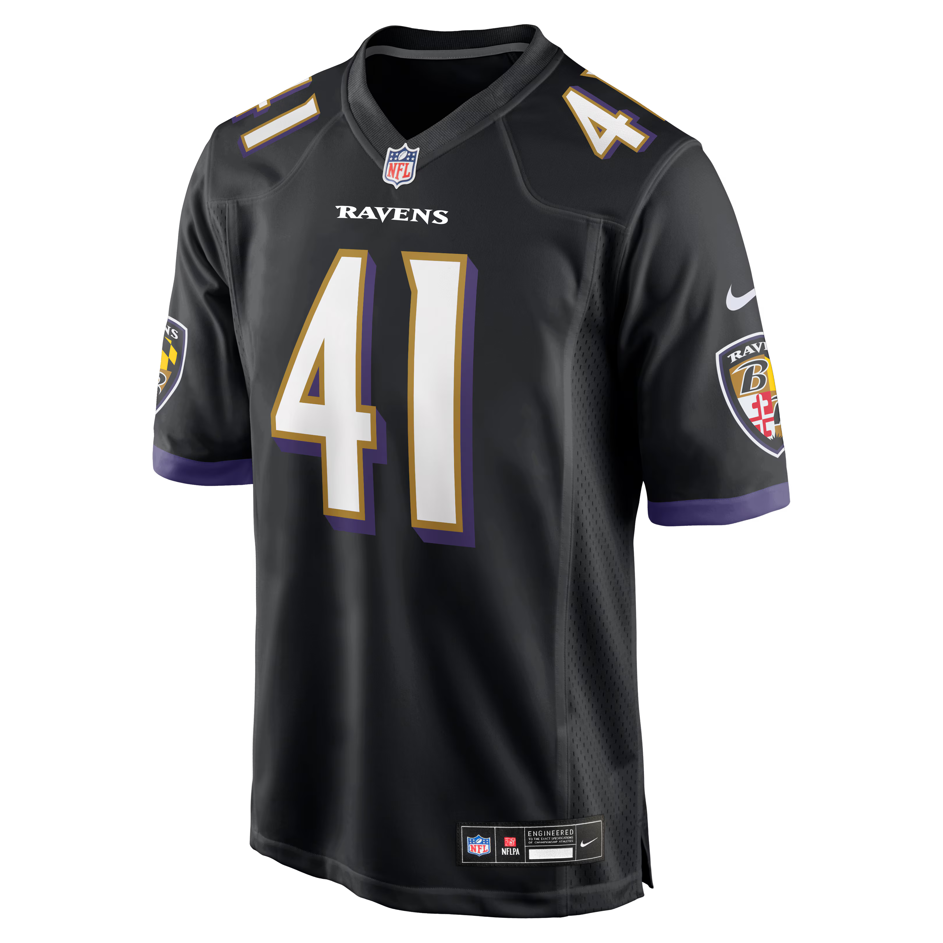 Baltimore Ravens Dre'Mont Jones Black Alternate Game Jersey