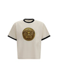 Versace Men Cotton Jersey T-Shirt With Poplin Balloo