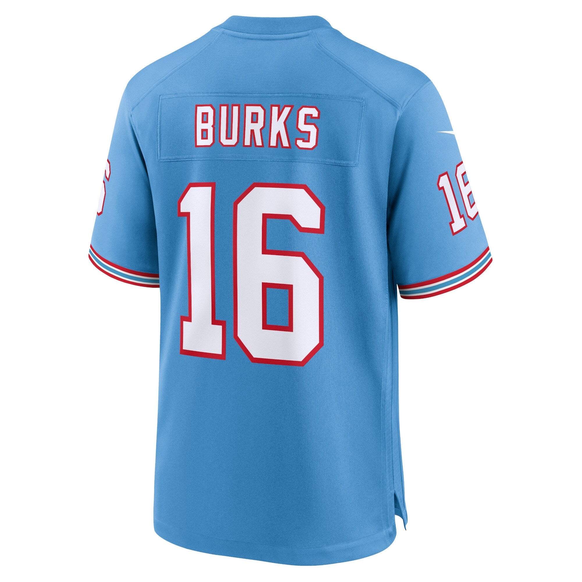 Tennessee Titans Treylon Burks Light Blue Oilers Throwback Alternate Game Player Jersey