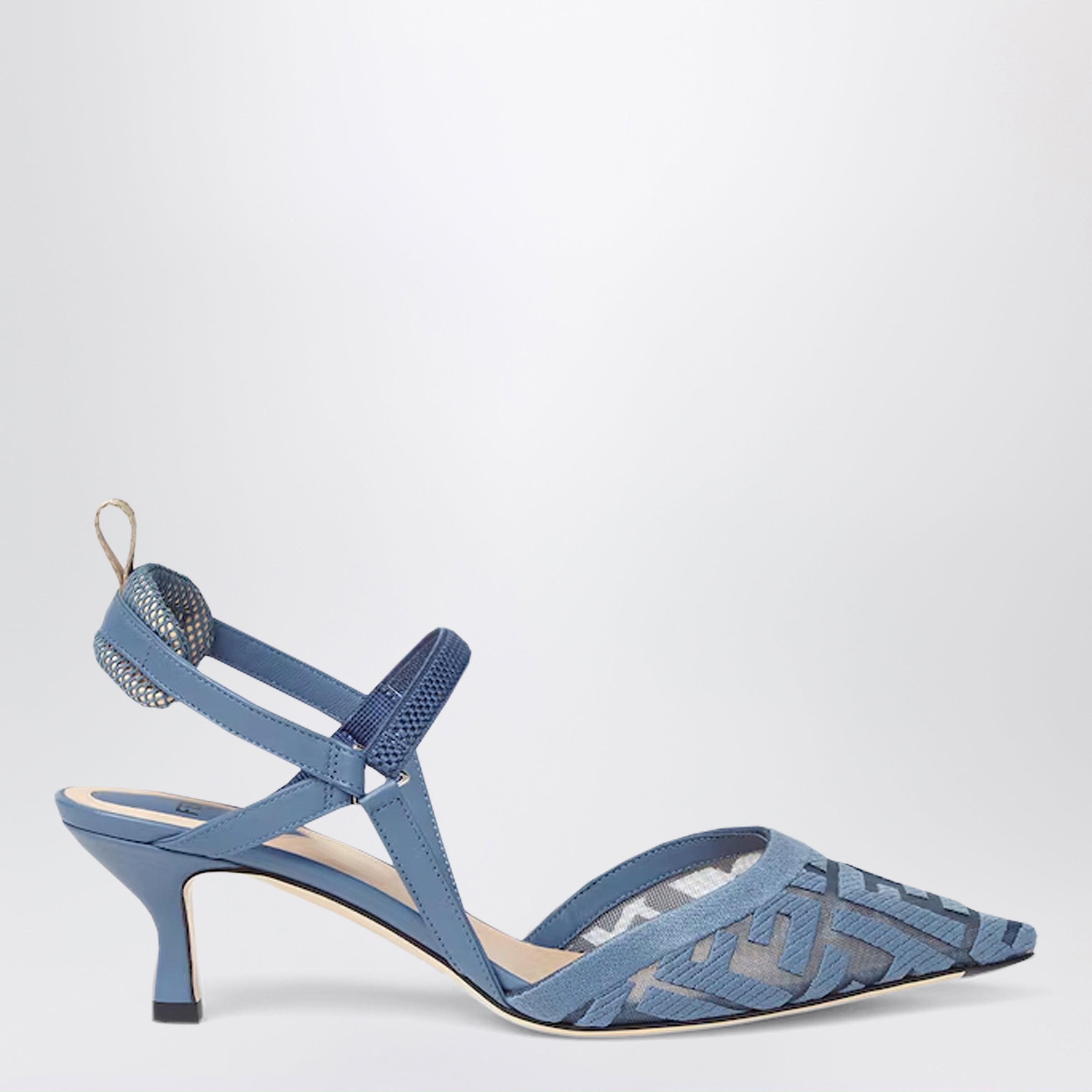 Fendi Light Blue Colibrã¬ Lite Slingback Women