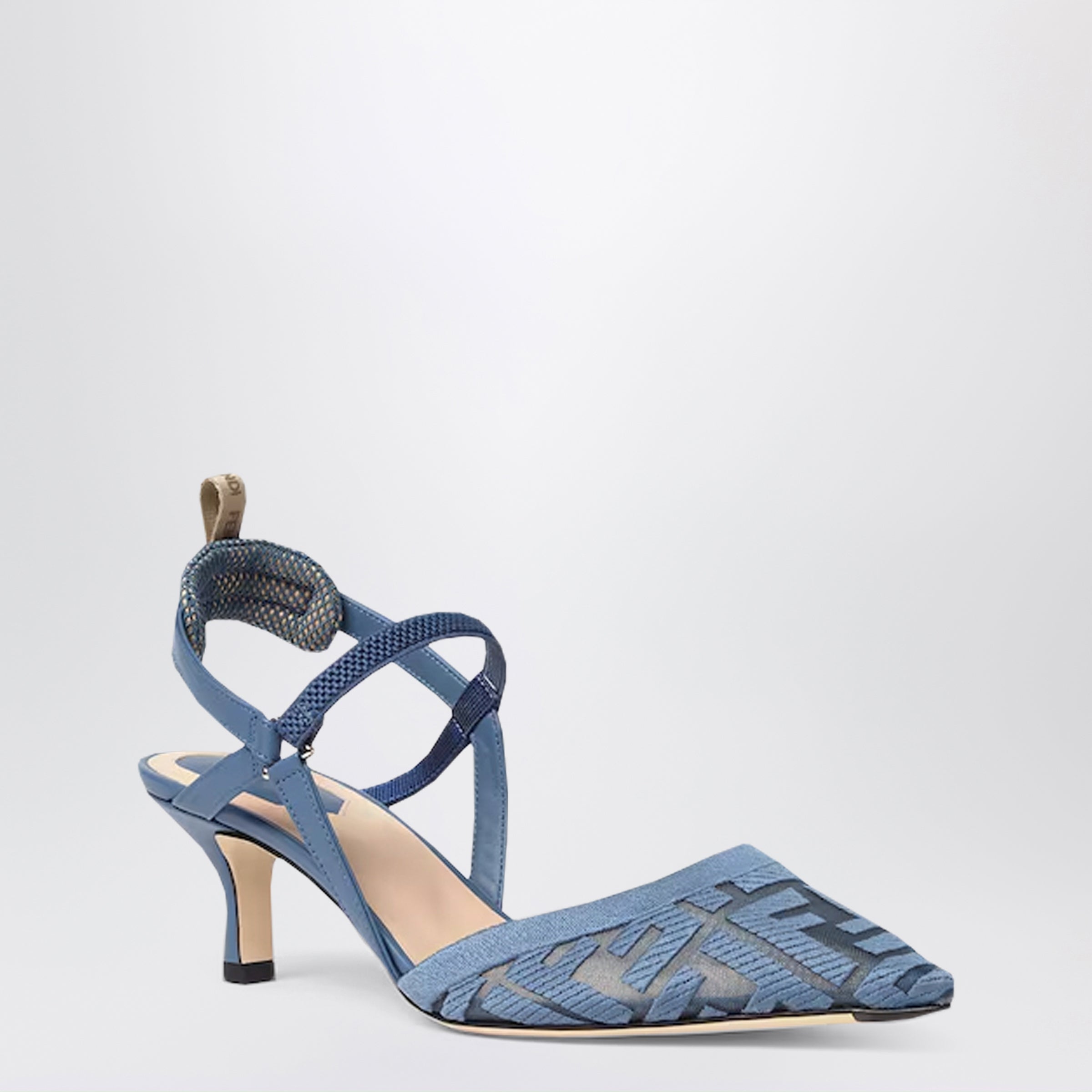 Fendi Light Blue Colibrã¬ Lite Slingback Women