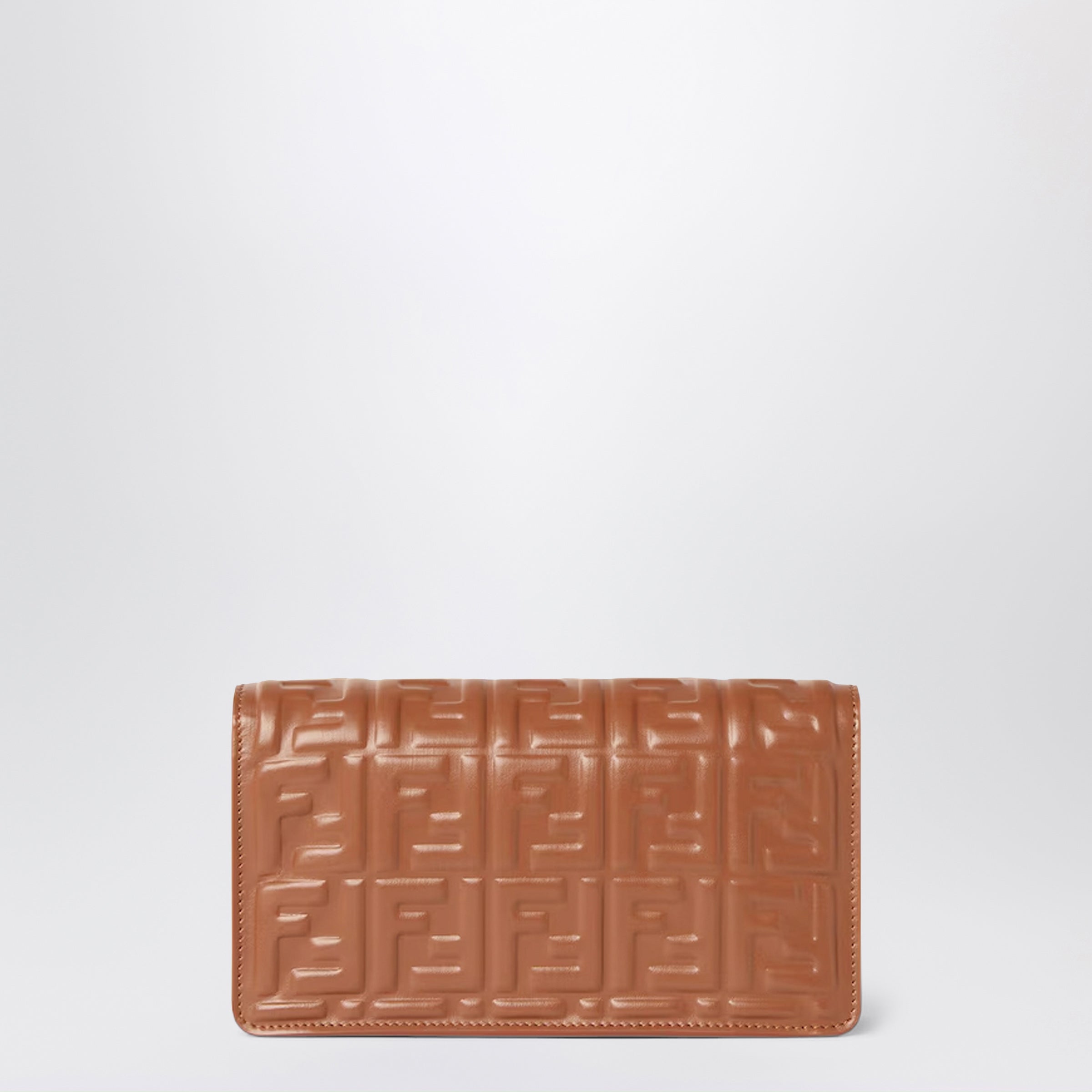 Fendi Baguette On Chain Wallet In Sellier Nappa Leather With Ff Motif Women