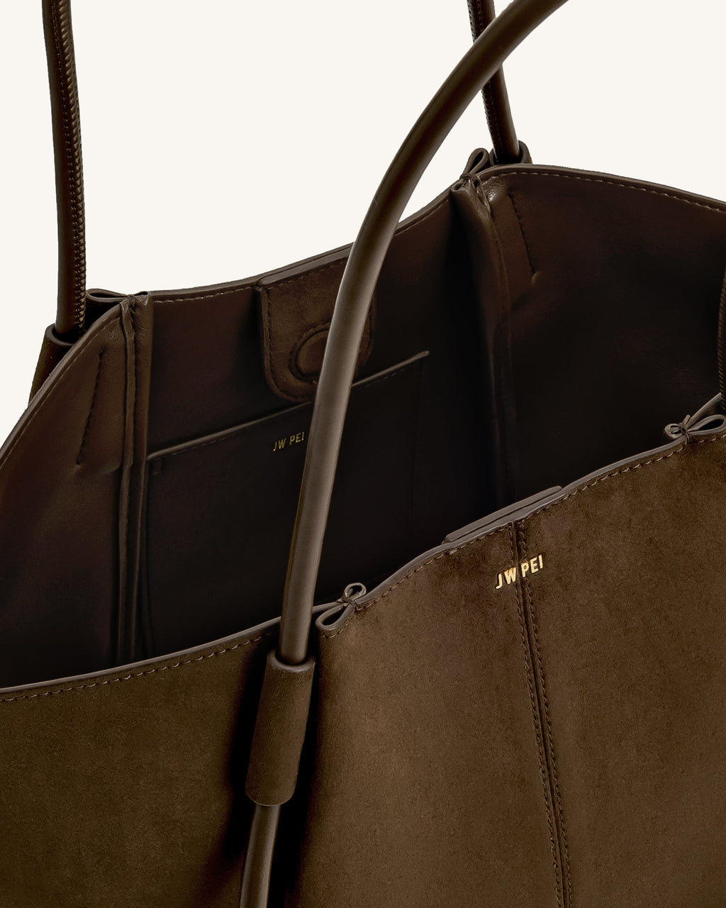 Nala Wide Tote Bag - Mocha Brown
