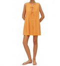 Rune Linen Dress In Orange