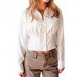 Violetta Button Up Shirt In White