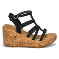 Women's Bahamas Sandals In Black Dye Cut