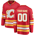 Men's Calgary Flames Red Home Breakaway Custom jersey