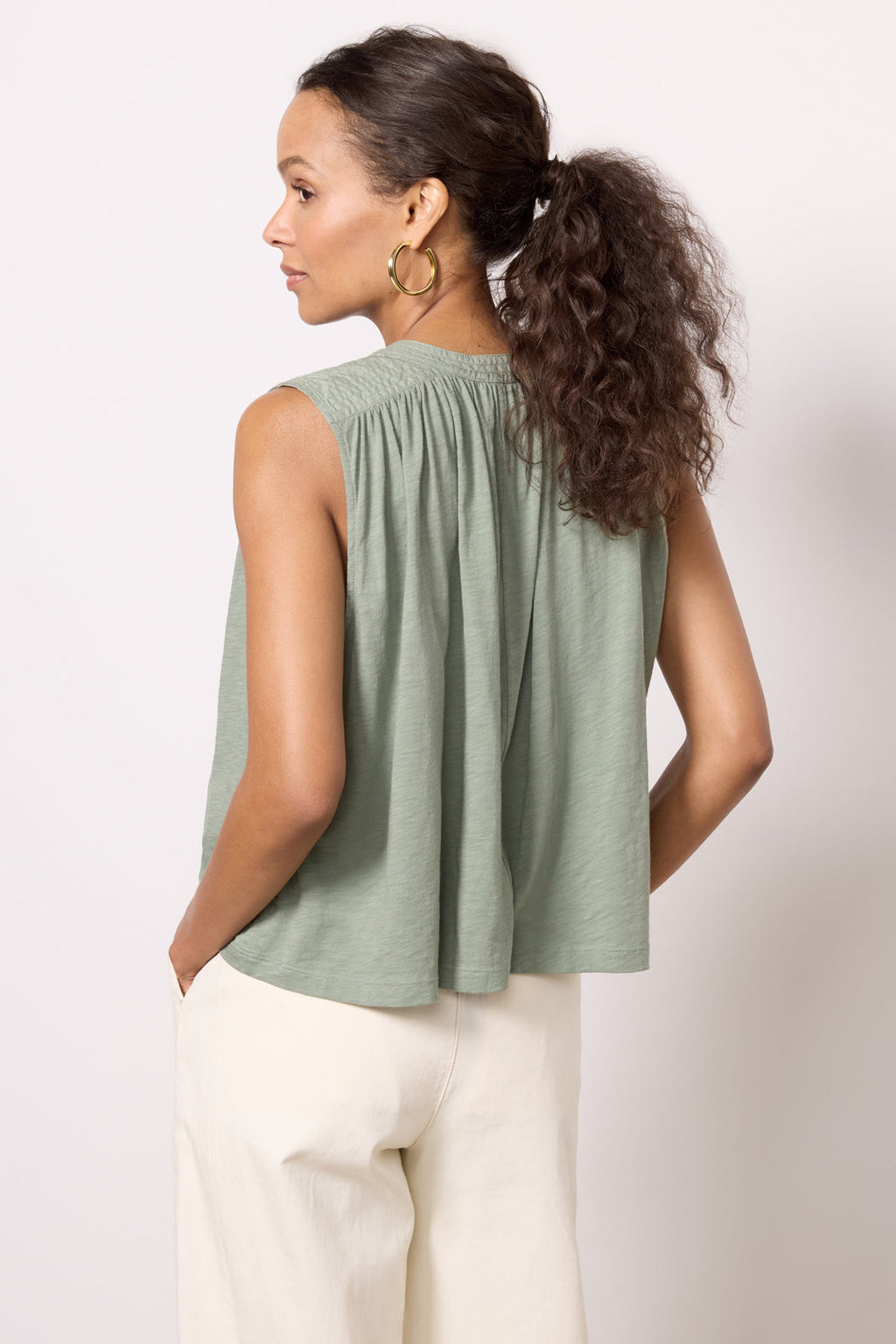 Women's Via Tie Front Tank Top