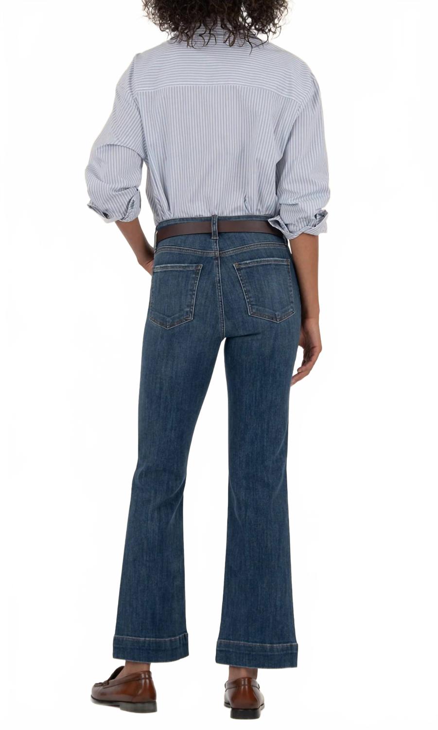 Kelsey High Rise Ankle Flare Jeans In Vibrant Wash