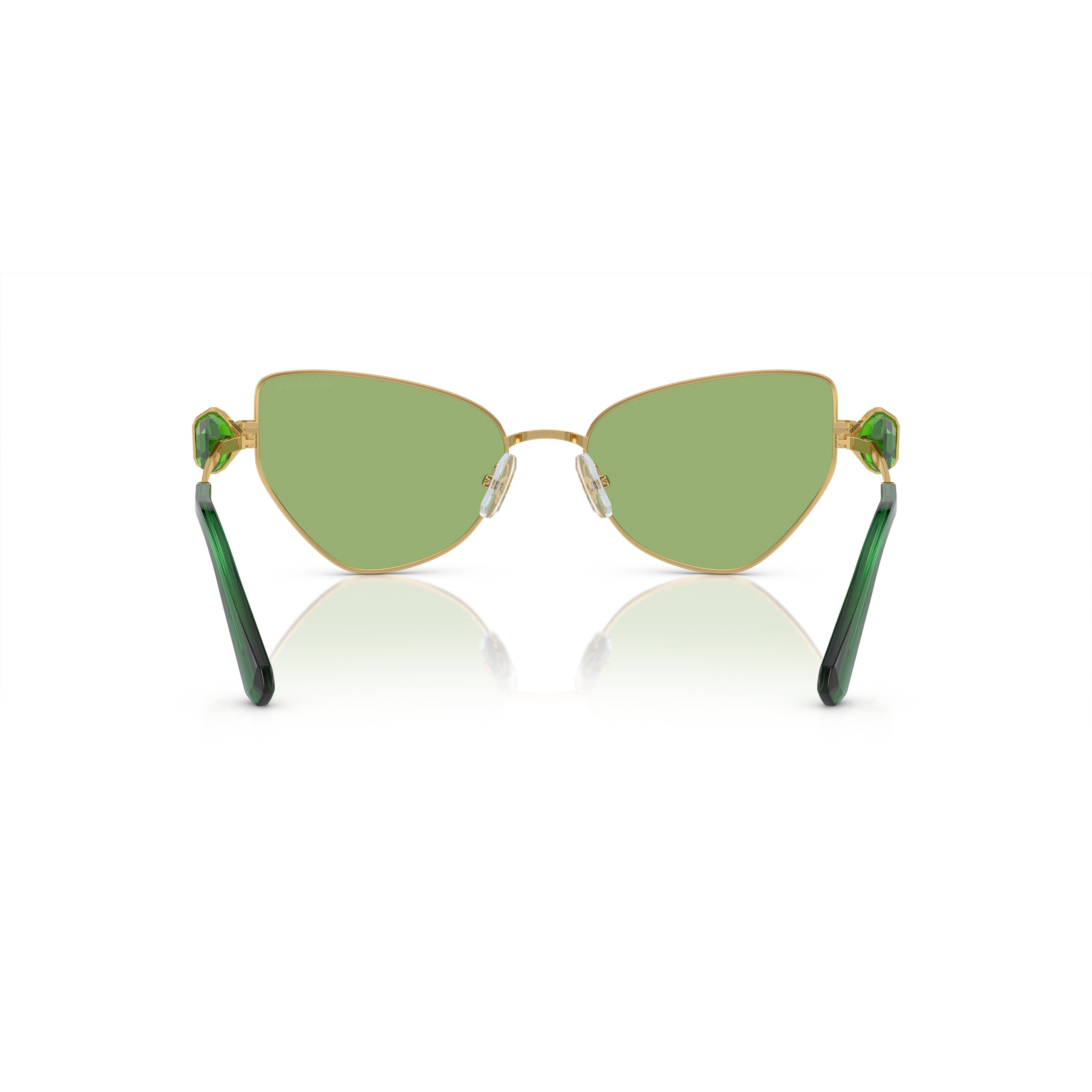 0Sk7003 Cat-Eye Sunglasses with Green Tinted Lenses