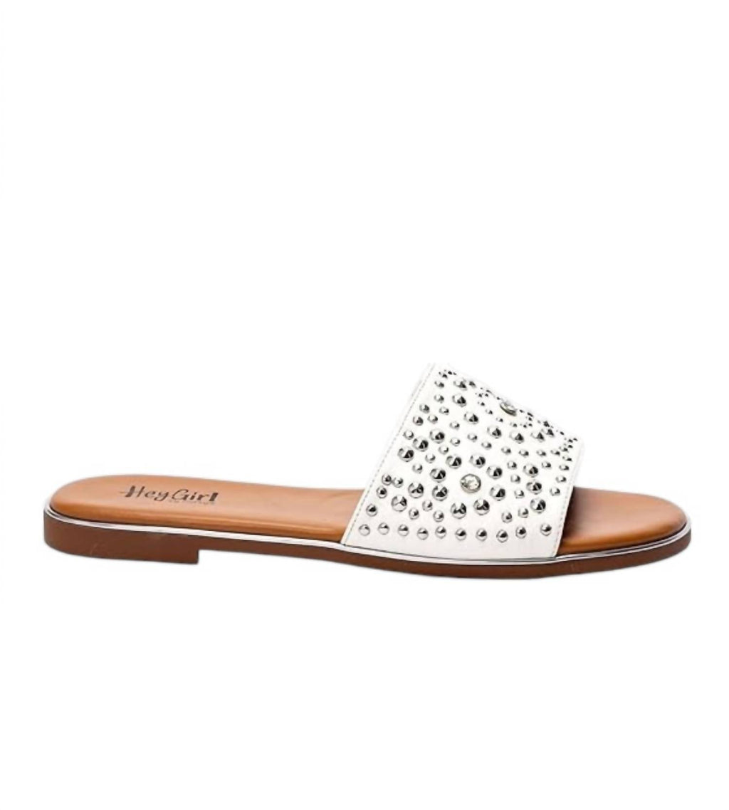 Women's Bail Money Sandal In White