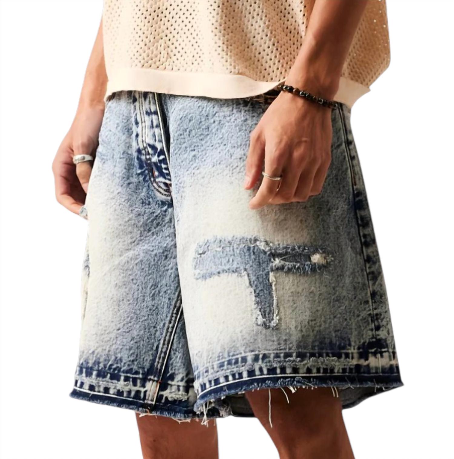 Men's Repair Denim Short In Indigo