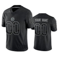 Custom1 Pittsburgh Steelers Active Player  Reflective Limited Stitched Jersey1 Black Football Jerseys