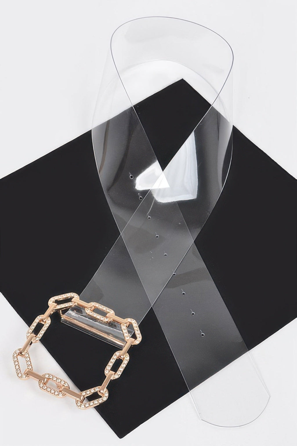 Clear Waist Belt with Metal Hardware Modern Style