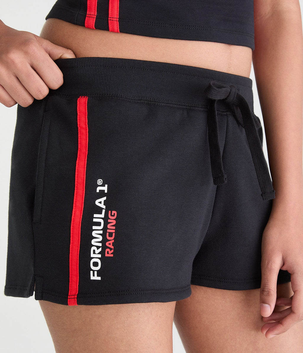 Aeropostale Formula 1 Racing Low-Rise Fleece Shorts