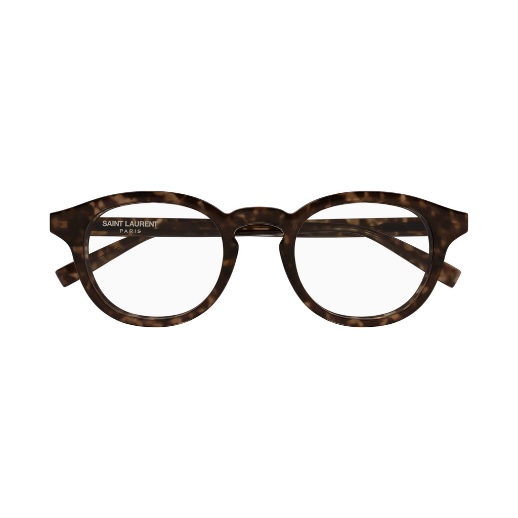 Round Tortoiseshell Frame Eyeglasses With Keyhole Bridge
