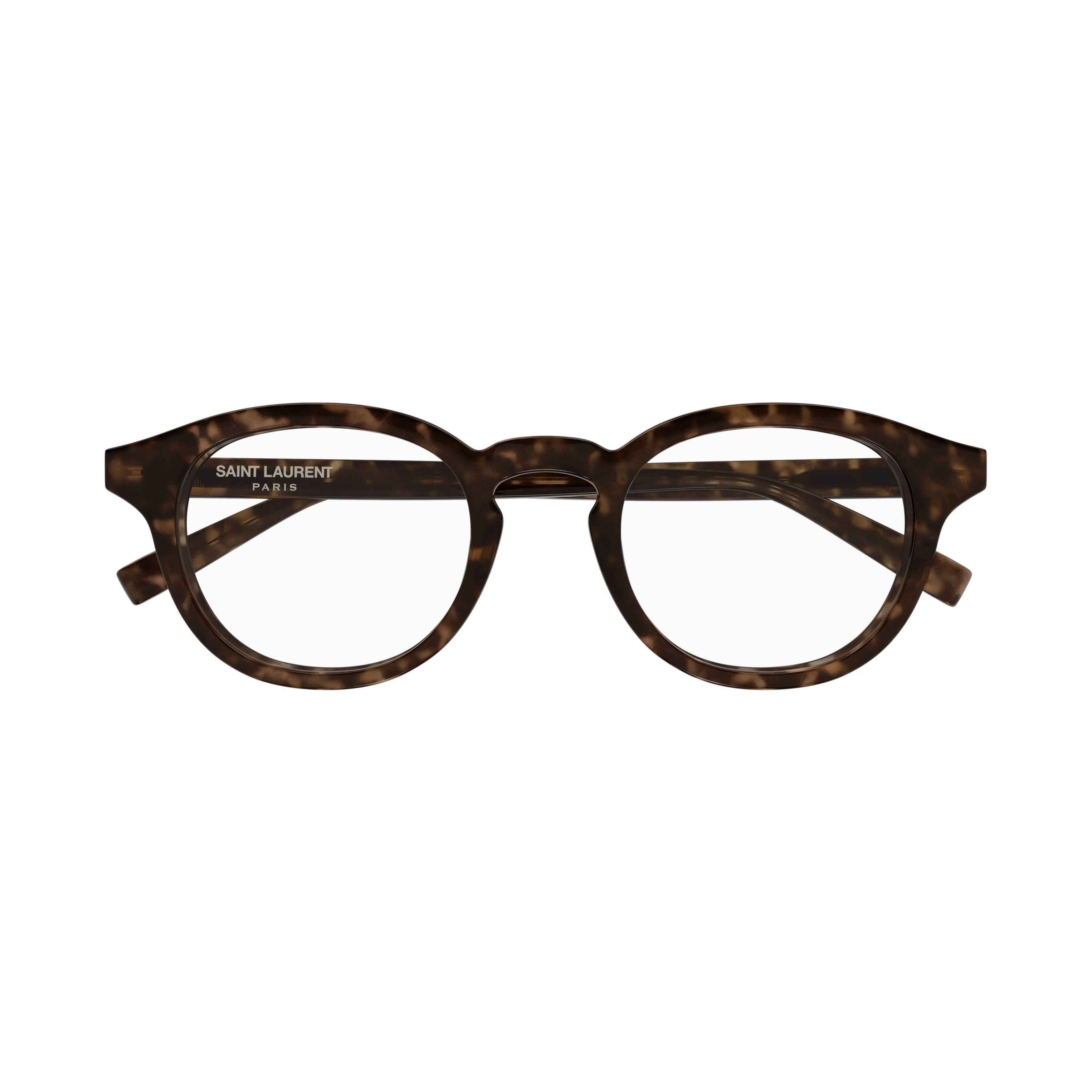 Rounded Tortoiseshell Eyeglasses With Keyhole Bridge