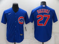 Men's Chicago Cubs Seiya Suzuki #27 Blue Replica Baseball Jersey1
