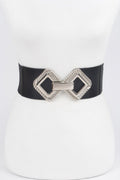 Big Metal Buckle Stretch Belt