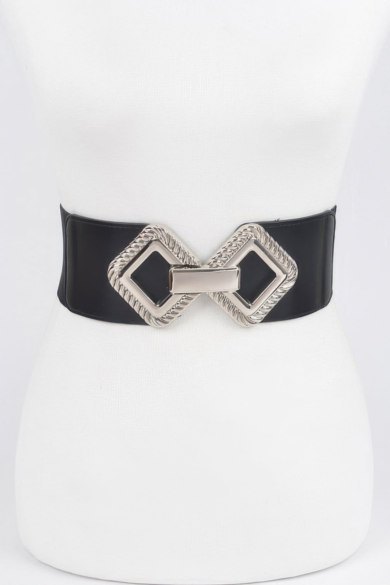 Big Metal Buckle Stretch Belt