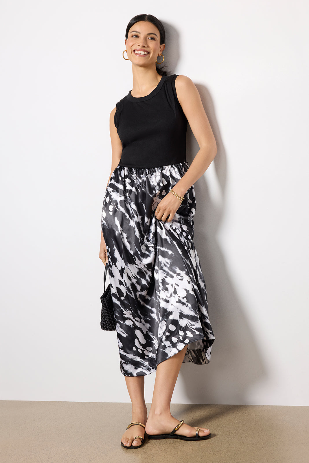 Women's Azalea Mixed Media Midi Dress
