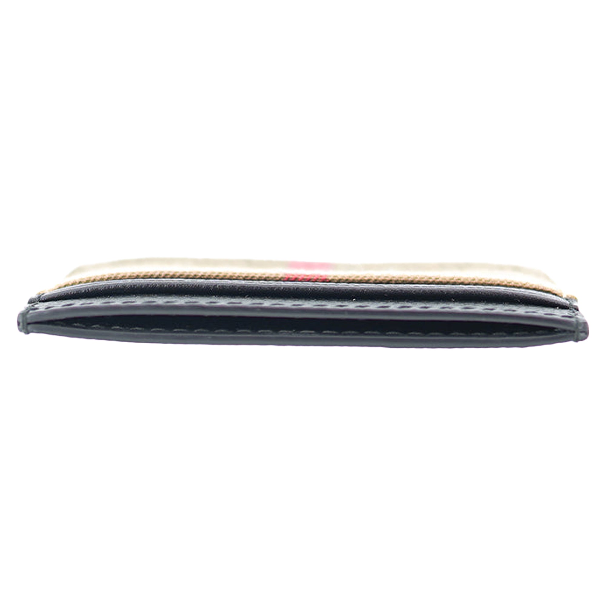 Card Holder Sandon Black Leather Fabric