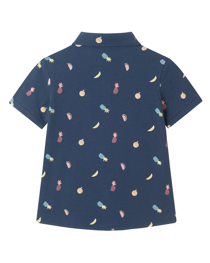 Andy & Evan Fruit Print Knit Button-Down Shirt