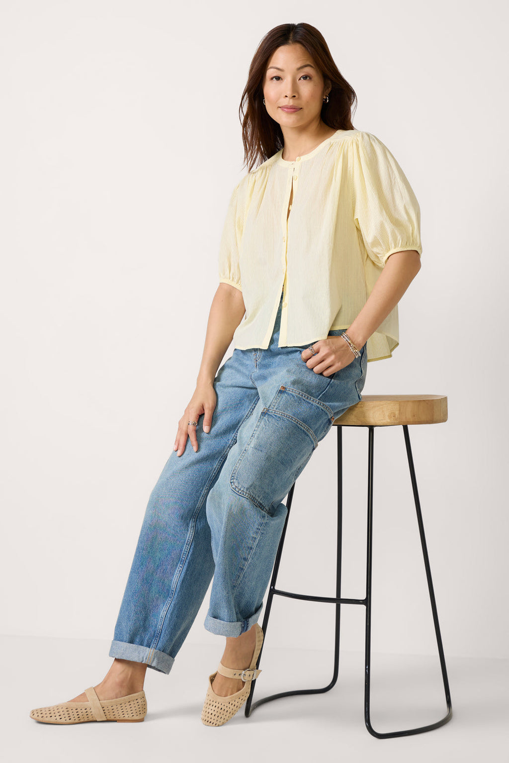 Women's Short Sleeve Button Down Shirt