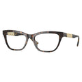 Versace Eyeglasses Rectangle Full Rim, Havana Frame And Clear Demo Lenses Lens Ve3318108
