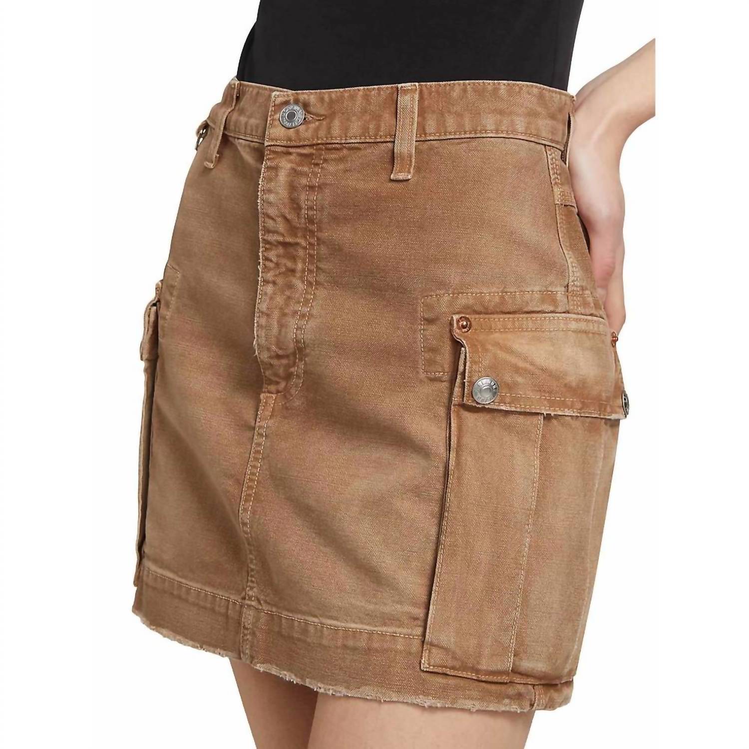 Cargo Work Skirt In Travertino