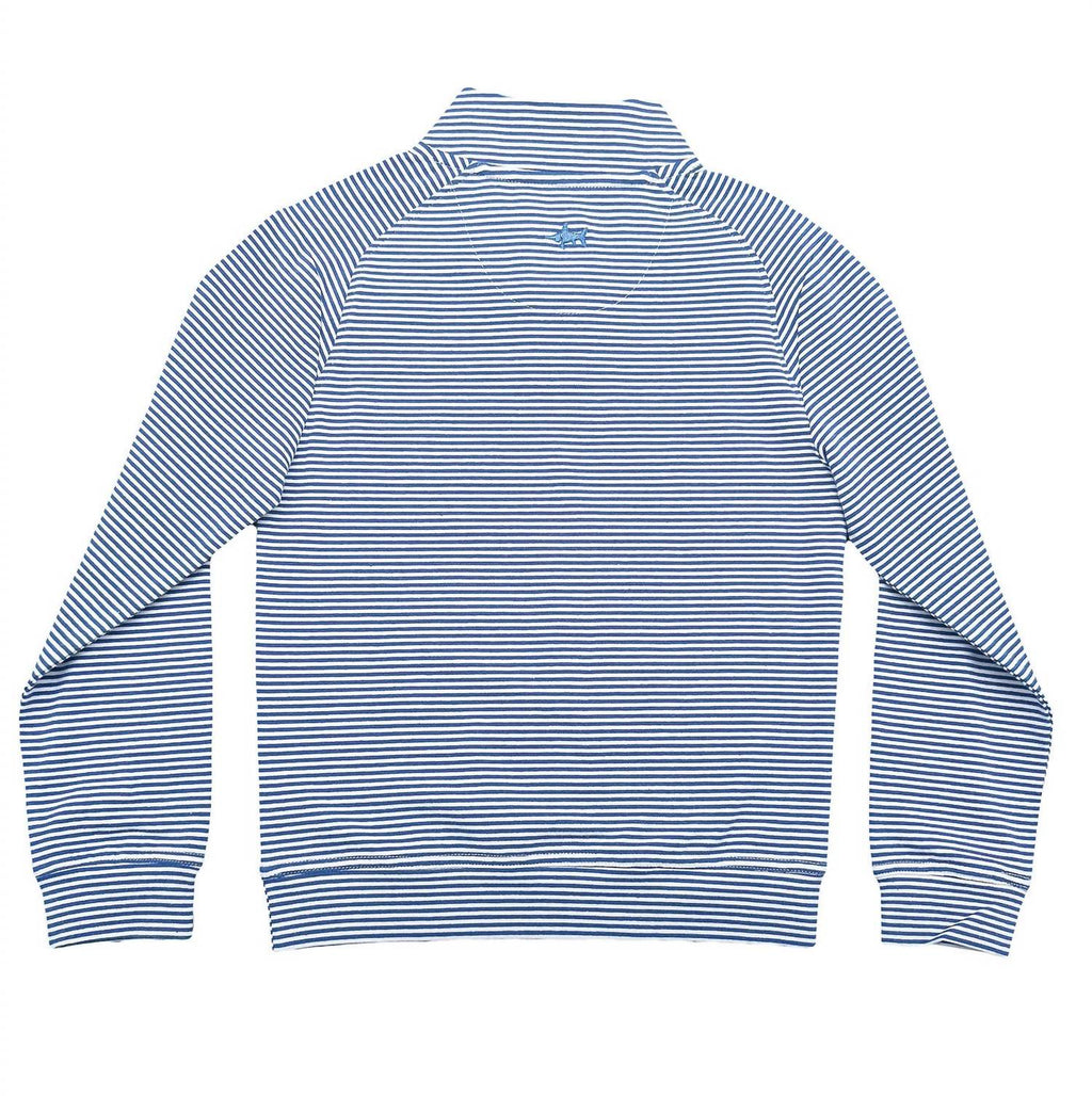 Boys' Collins Quarter Zip Pullover In Blue Stripe
