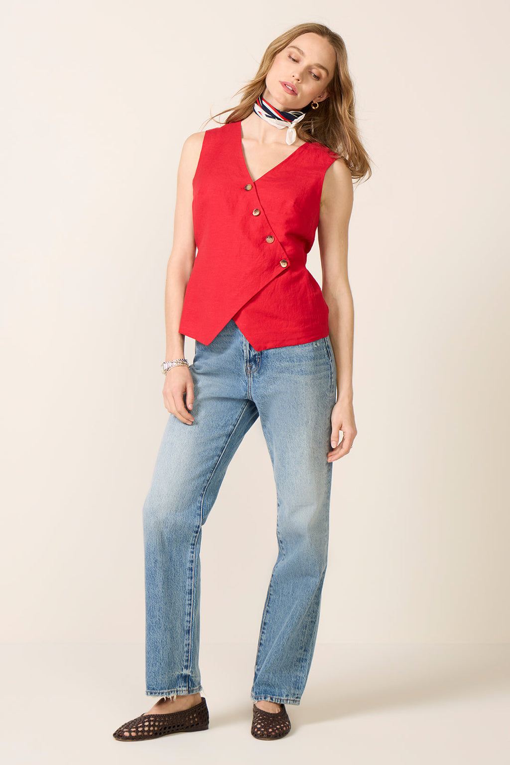 Women's Ridley Linen Vest Top