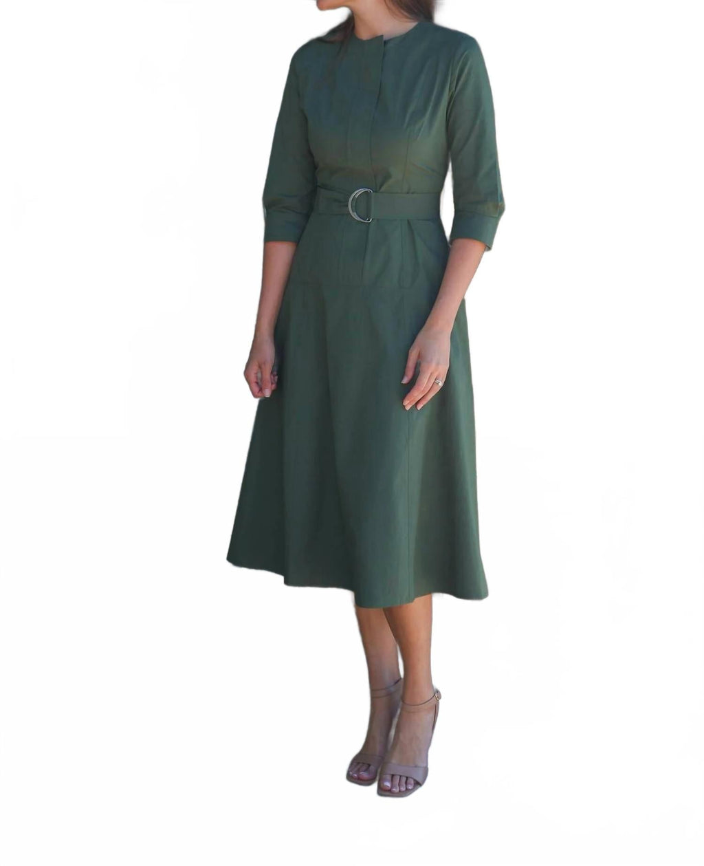Gianna Dress In Oliver Green