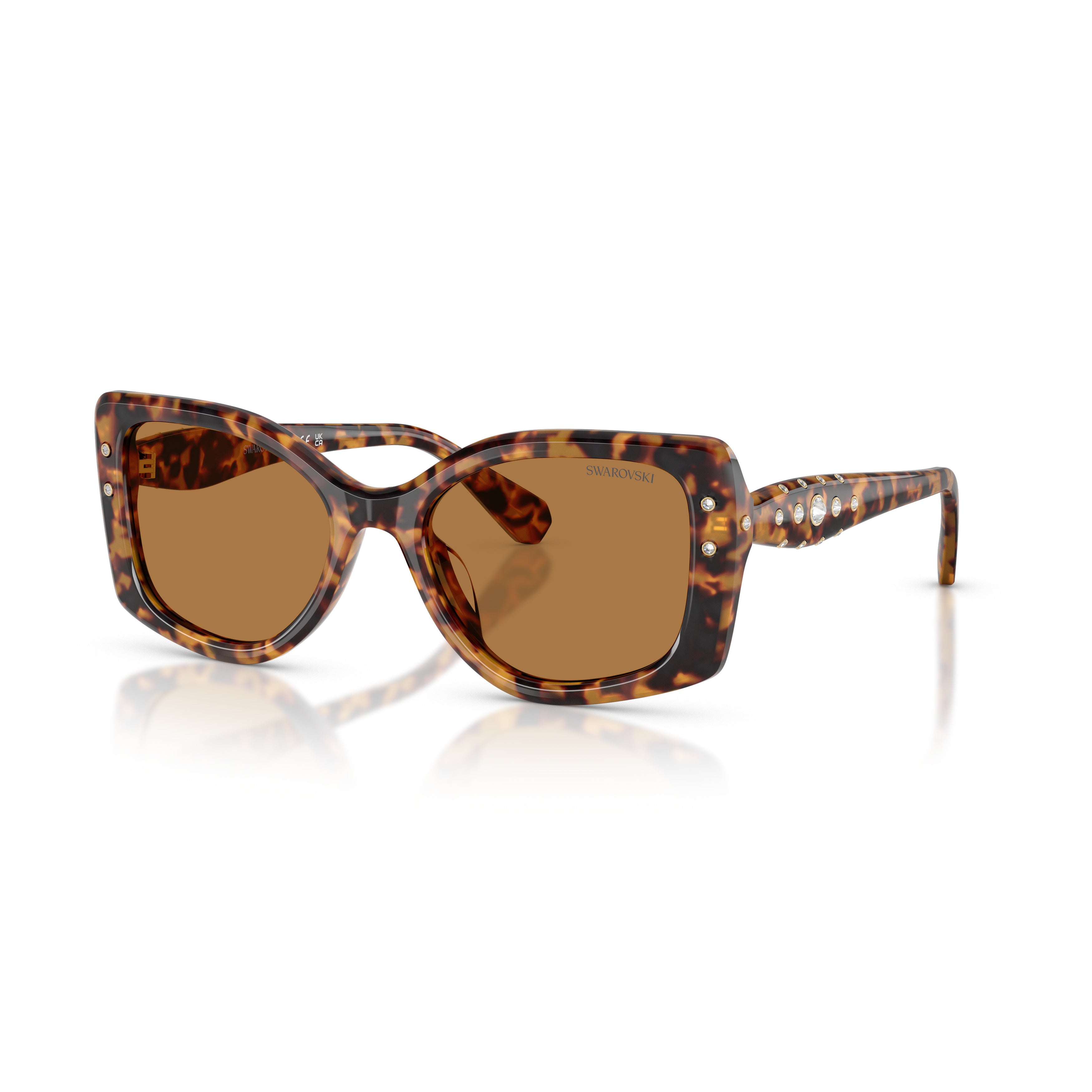 0Sk6058U Oversized Square Frame Sunglasses with Tortoiseshell Acetate