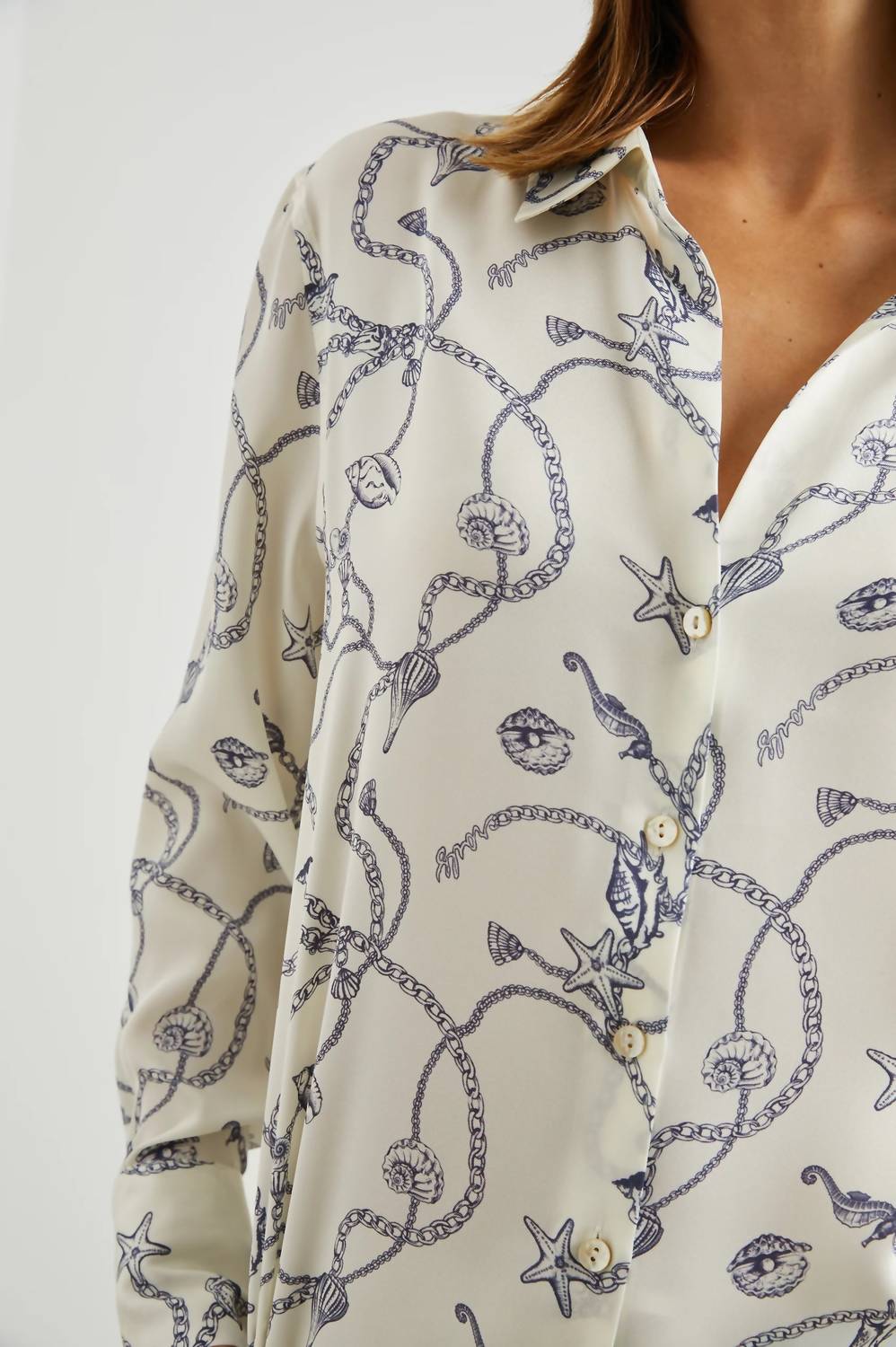Ledger Long Sleeve Top In Nautical Chain