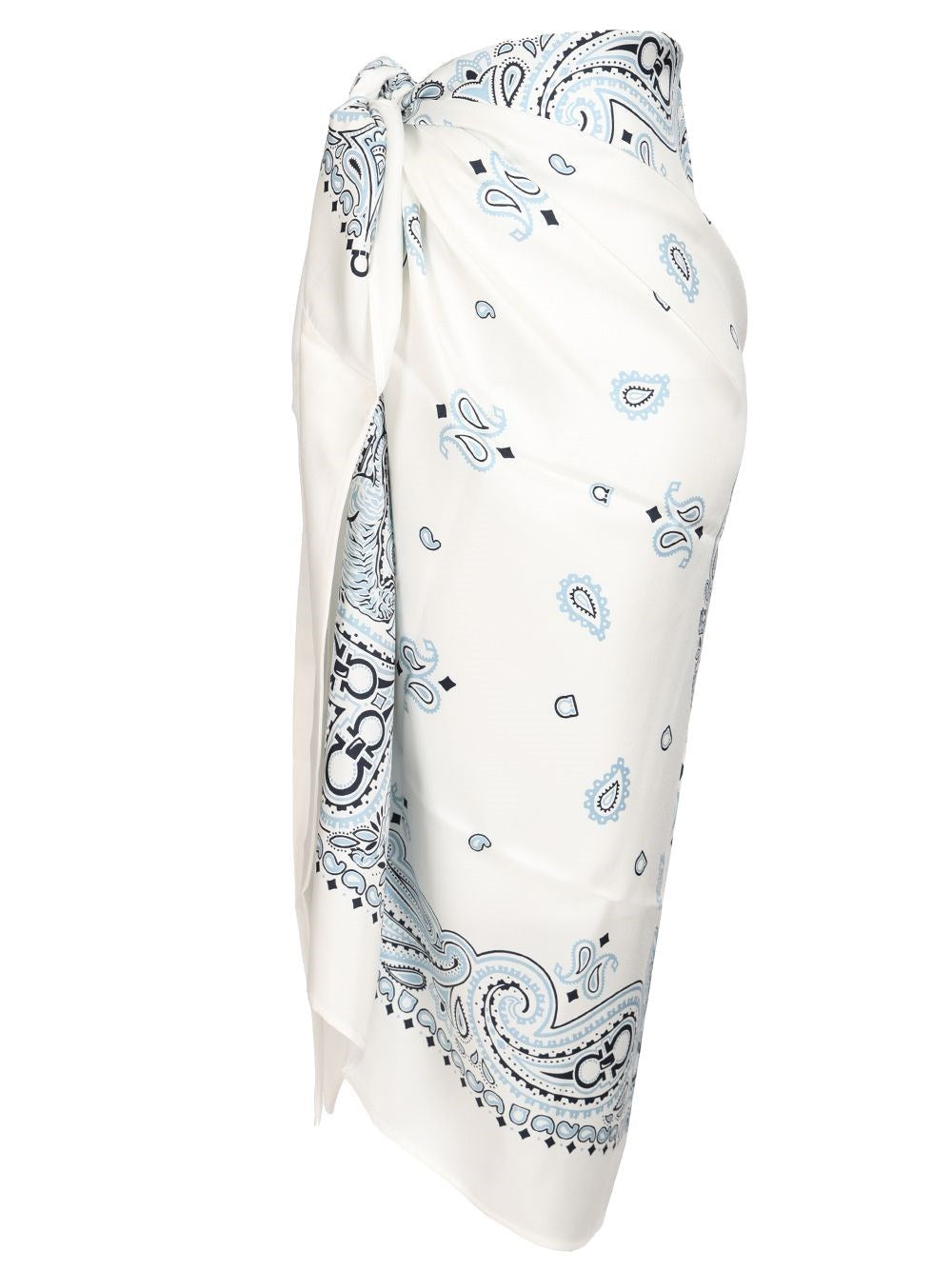 Ferragamo Women Arabesque Print Silk Sarong