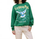 Fleetwood Mac Jones Beach Bf Crew Sweatshirt In Amazon Green