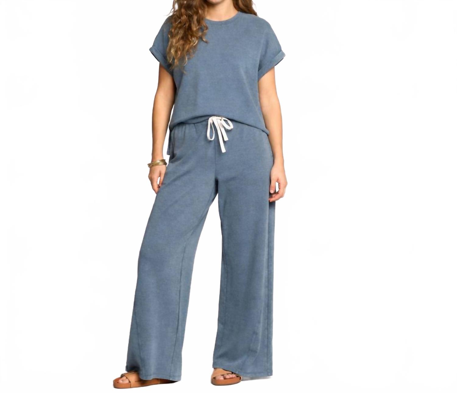 Washed Denim Nova Pants In Blue