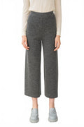 Wide Leg Trousers In Shadow Grey Heather