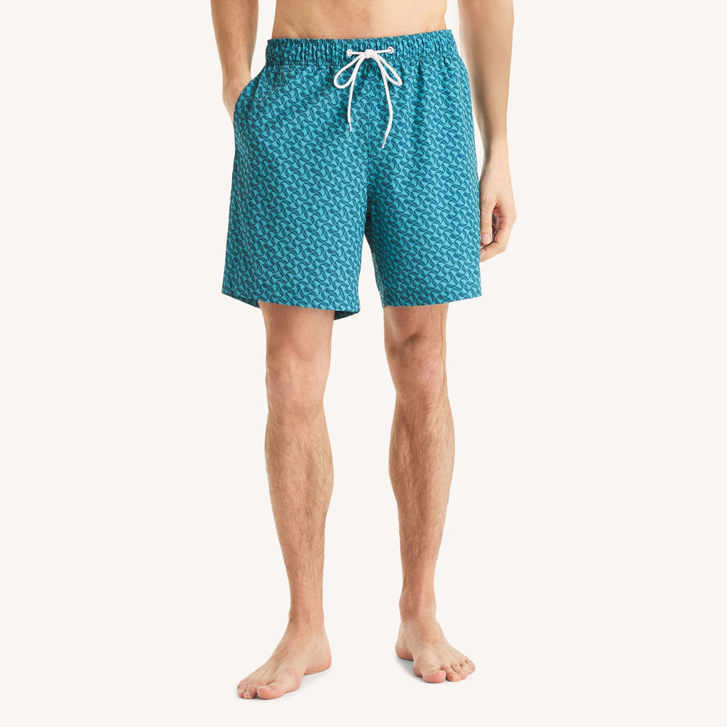 Nautica Mens 7" Printed Quick-Dry Swim