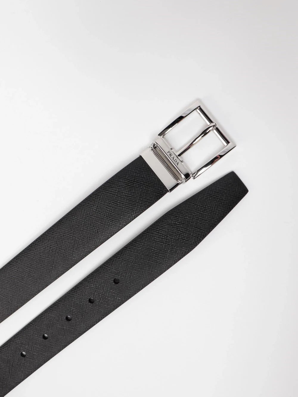 Prada Men Saffiano Leather Reversible Belt