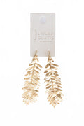 Women's Palmer Hammered Leaf Earrings In Gold