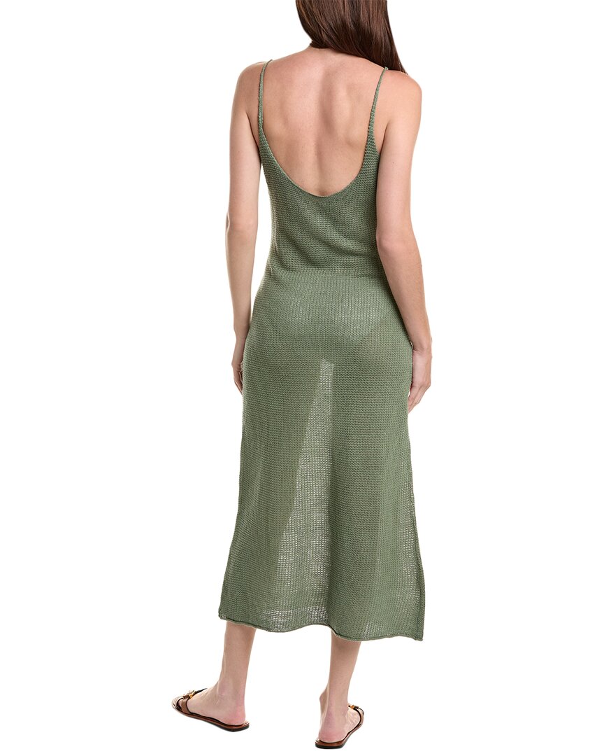 Onia Textured Linen Sweater Scoop Maxi Dress