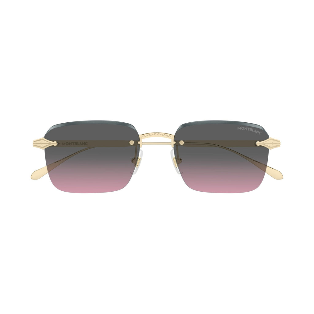 Rimless Square Sunglasses With Gold-Toned Detailing
