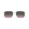 Rimless Square Sunglasses With Gold-Toned Detailing
