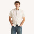 Nautica Mens Striped Short-Sleeve Shirt