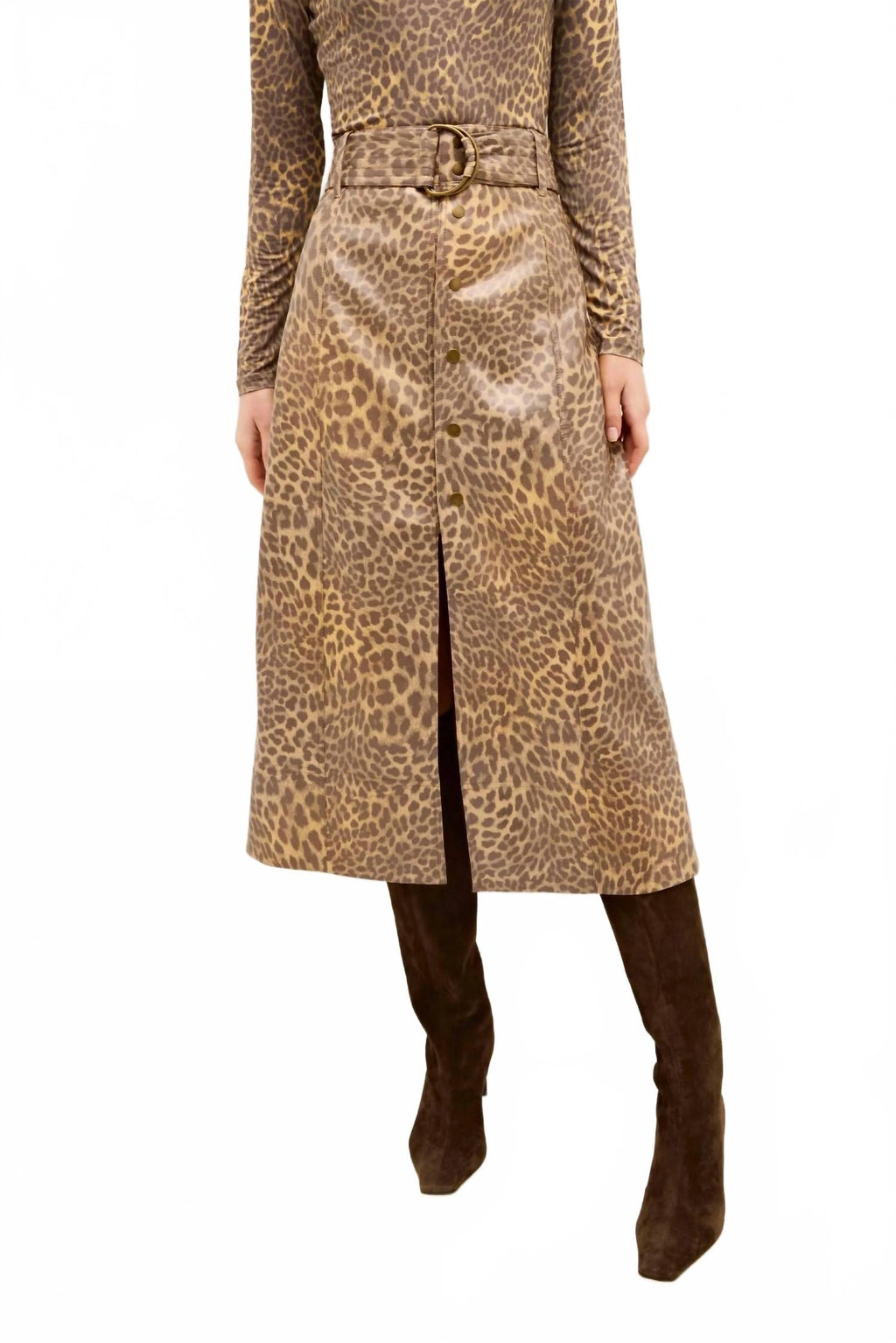 Chelsea Midi Skirt In Leopard