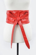 Tie Front Leather Belt
