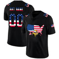 Custom1 Minnesota Vikings Black Limited Fashion Flag Stitched Jerseys Football Jerseys